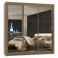 Guarda-Roupa Mônaco 3 Portas de Correr Espelho Rustic Madesa - 2