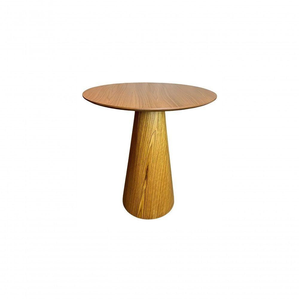 Mesa De Jantar Cone 70cm Base Madeira Freijó Tampo Freijó Marrom - 1