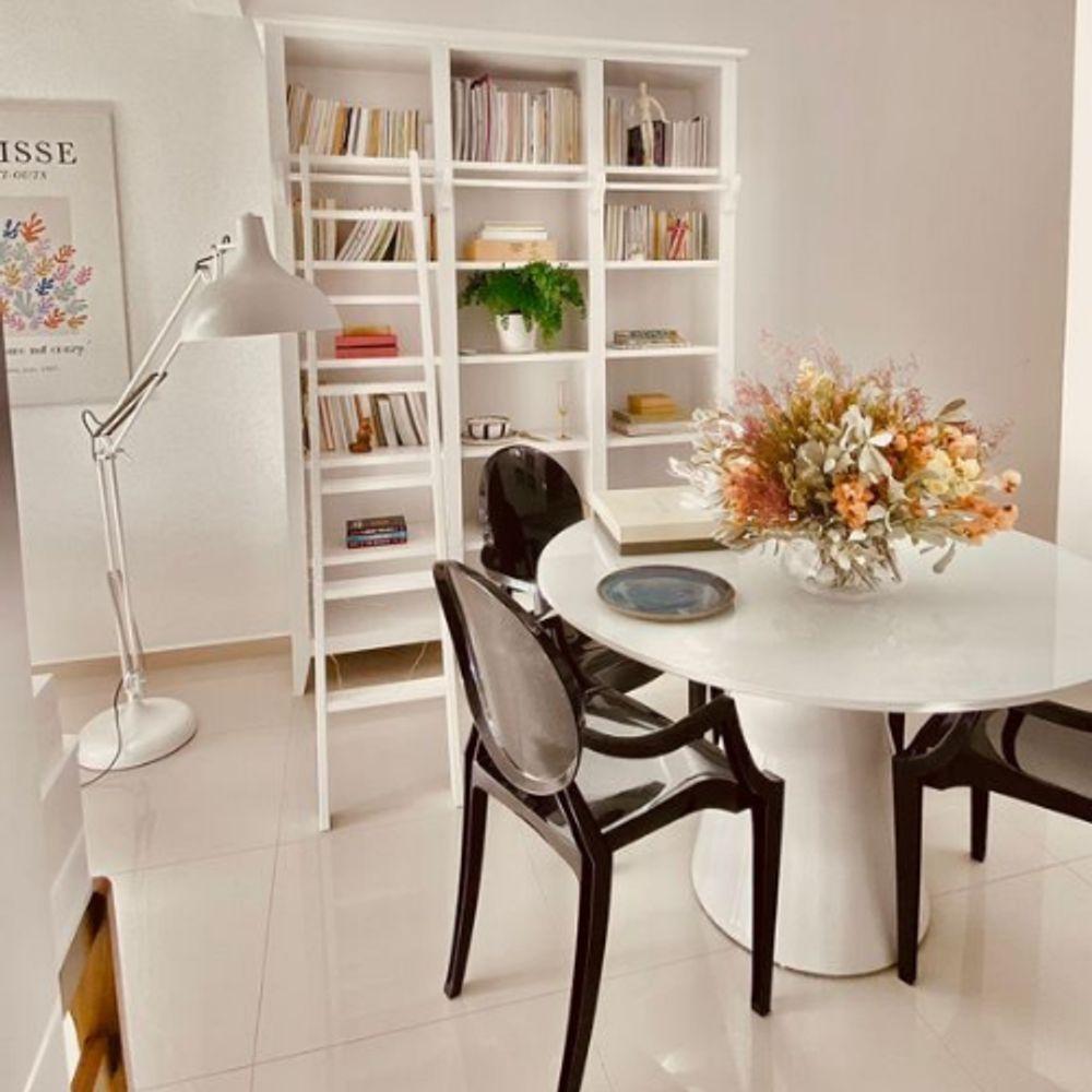 Mesa De Jantar Cone 150 Cm Tampo De Vidro Laca Branca Branco - 2