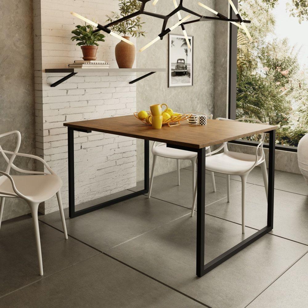 Mesa De Jantar Industrial Aço 4 Lugares 1,20x0,80 Klm Store - 3