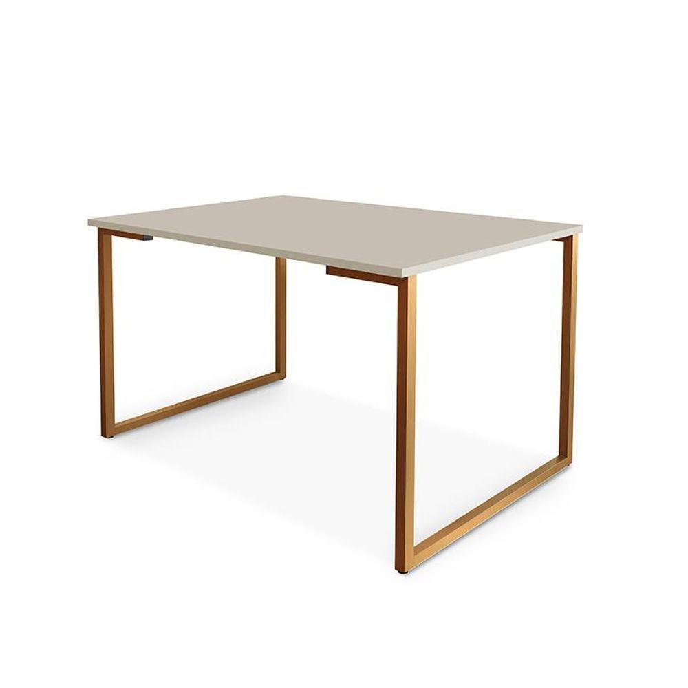 Mesa De Jantar Estilo Industrial 120X80Cm Cobre/Off White - 3
