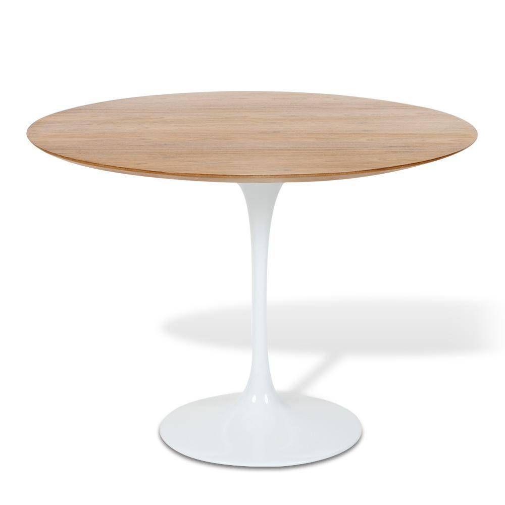 Mesa de Jantar Tulipa Saarinen Redonda 80cm Freijó Branco - 7