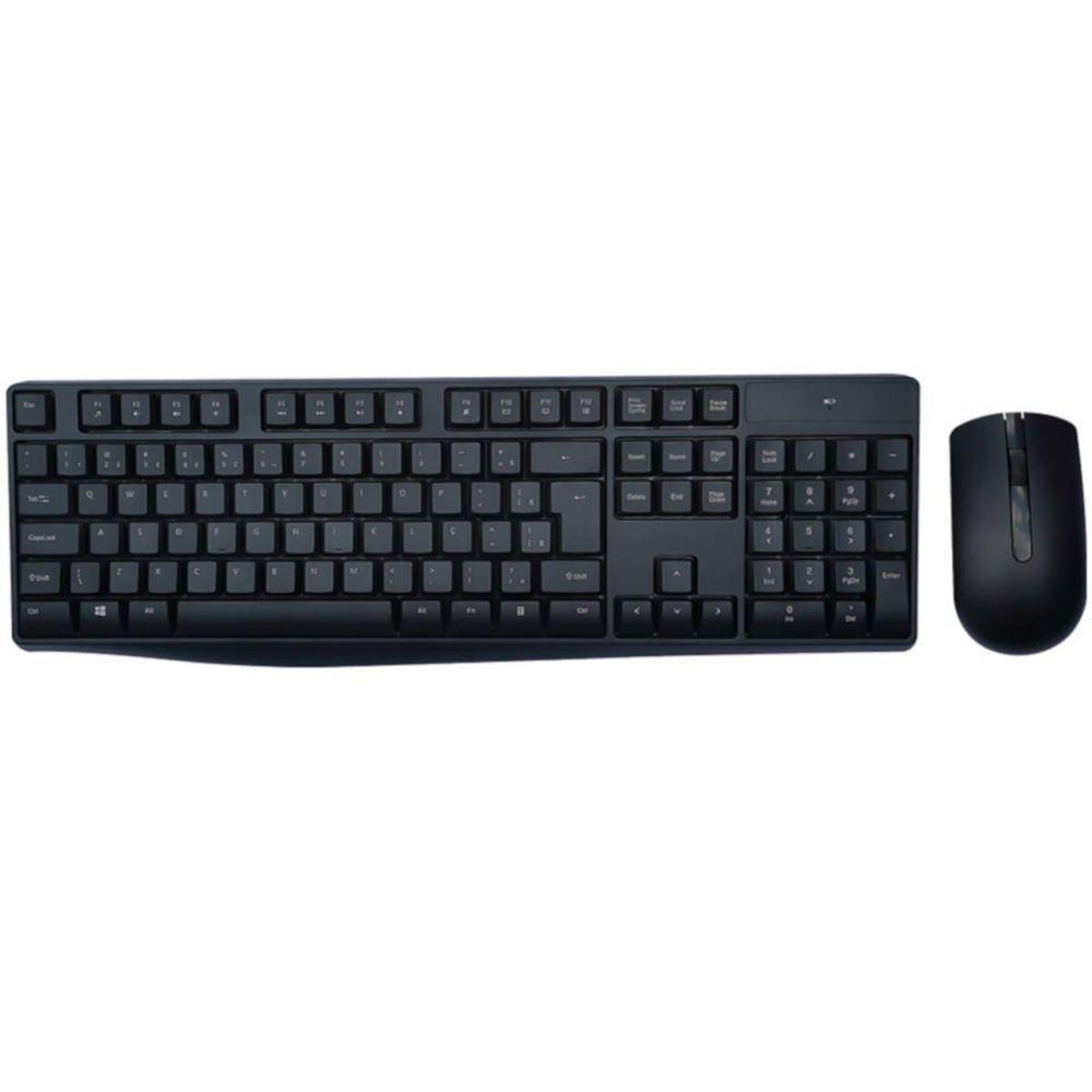 Kit Teclado E Mouse Sem Fio 2.4ghz Multimídia Usb Bulk... - 1
