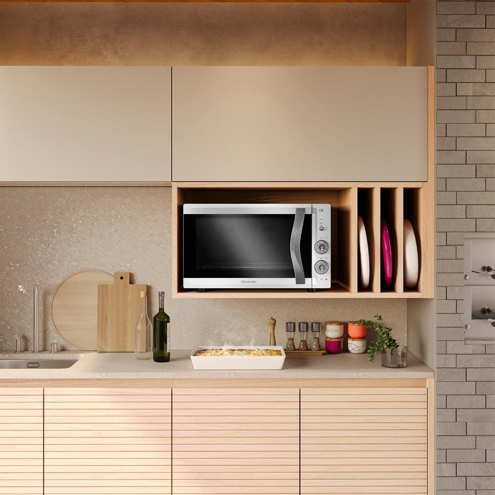 Forno Elétrico De Bancada Mueller 50 Litros E Vidro Duplo MFB50F Branco 110V - 2