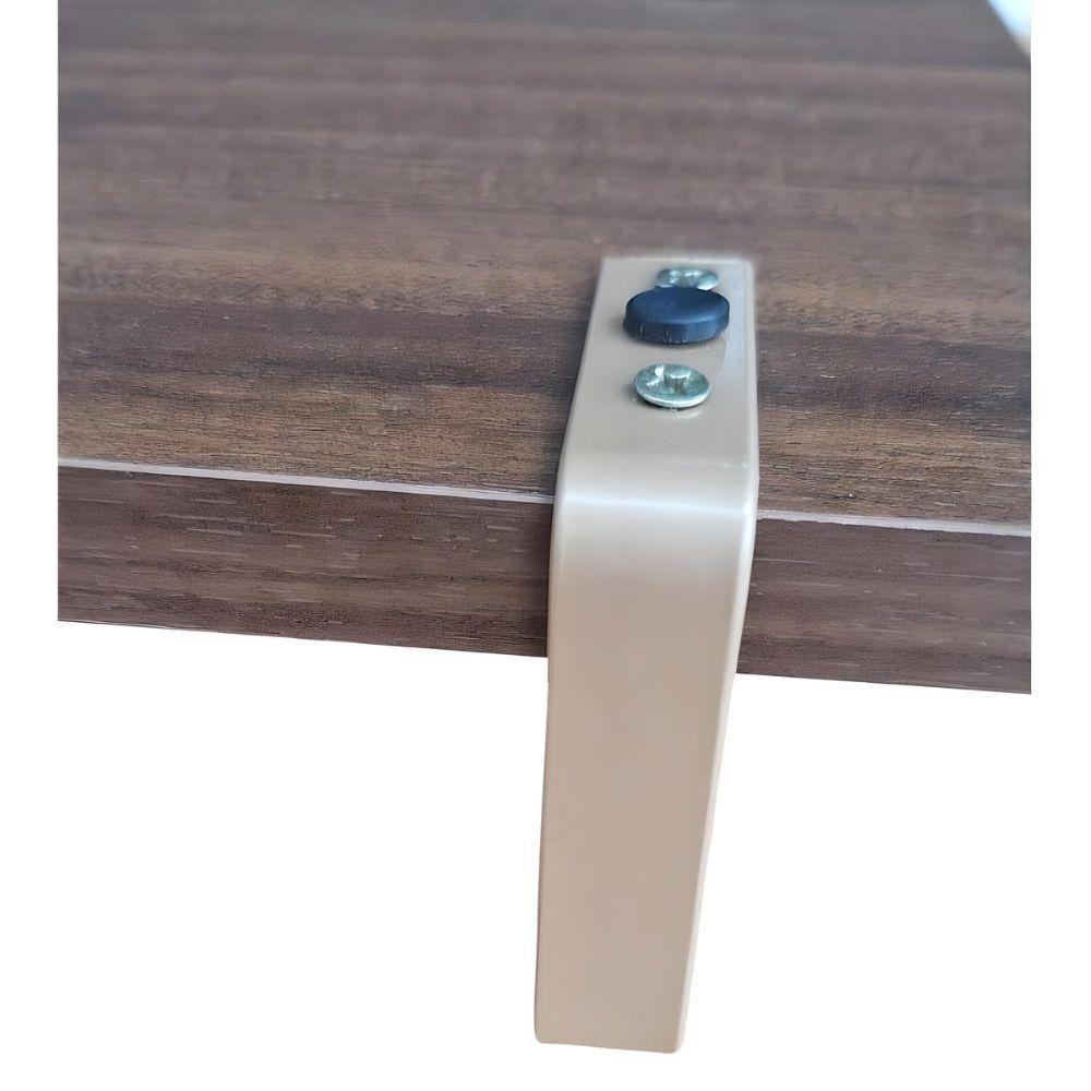 Bandeja Decorativa Castanho Com Borda Infinita Alça Cobre - 7