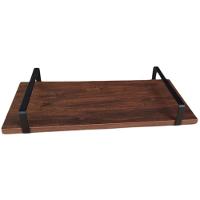 Bandeja Decorativa Castanho Com Borda Infinita Alça Preta - 5