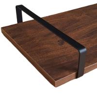 Bandeja Decorativa Castanho Com Borda Infinita Alça Preta - 6