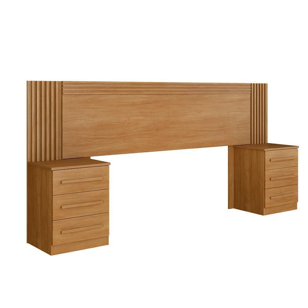 Cabeceira Casal Valência Extensível Com Mesa De Cabeceira Império Cinamomo - 1