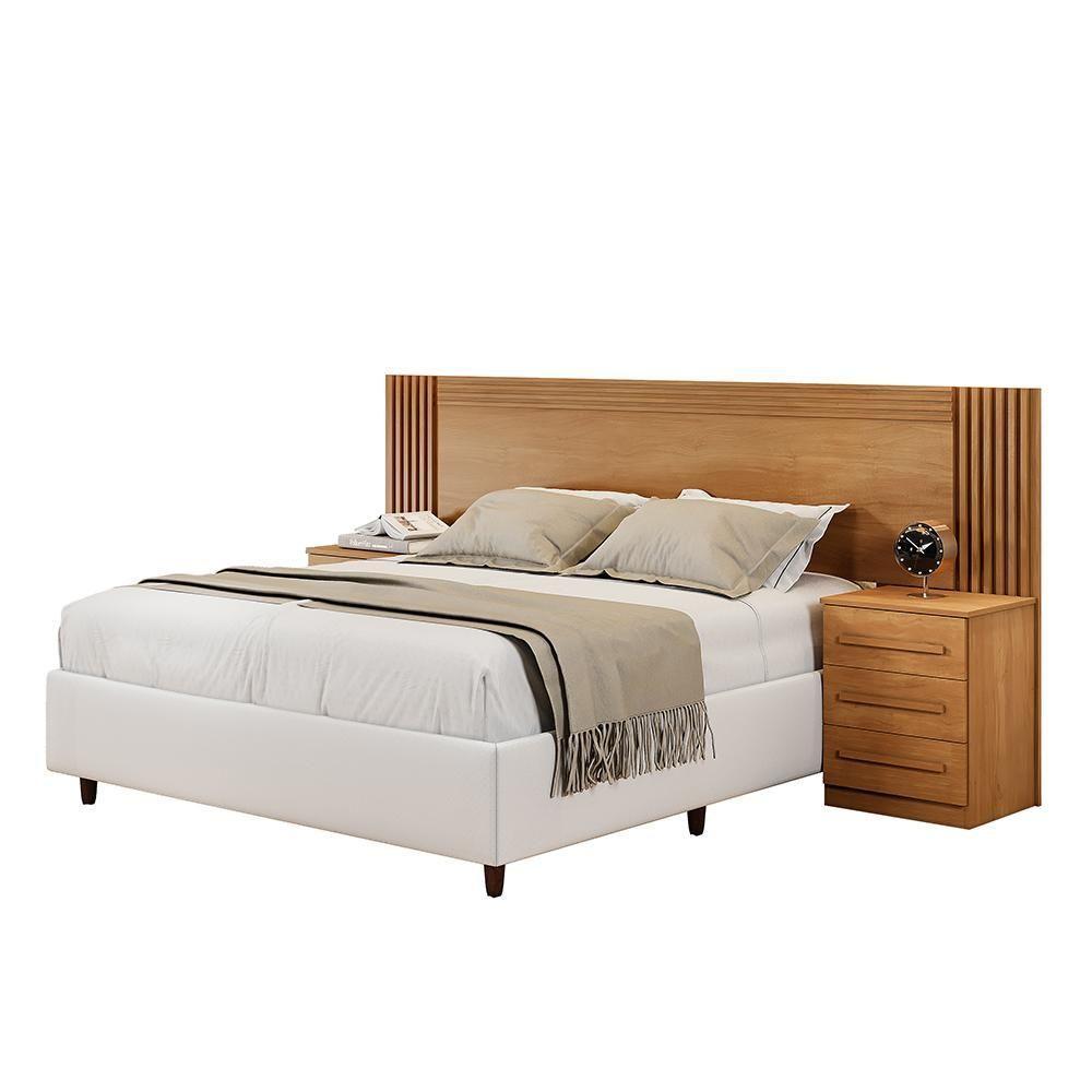 Cabeceira Casal Valência Extensível Com Mesa De Cabeceira Império Cinamomo - 3