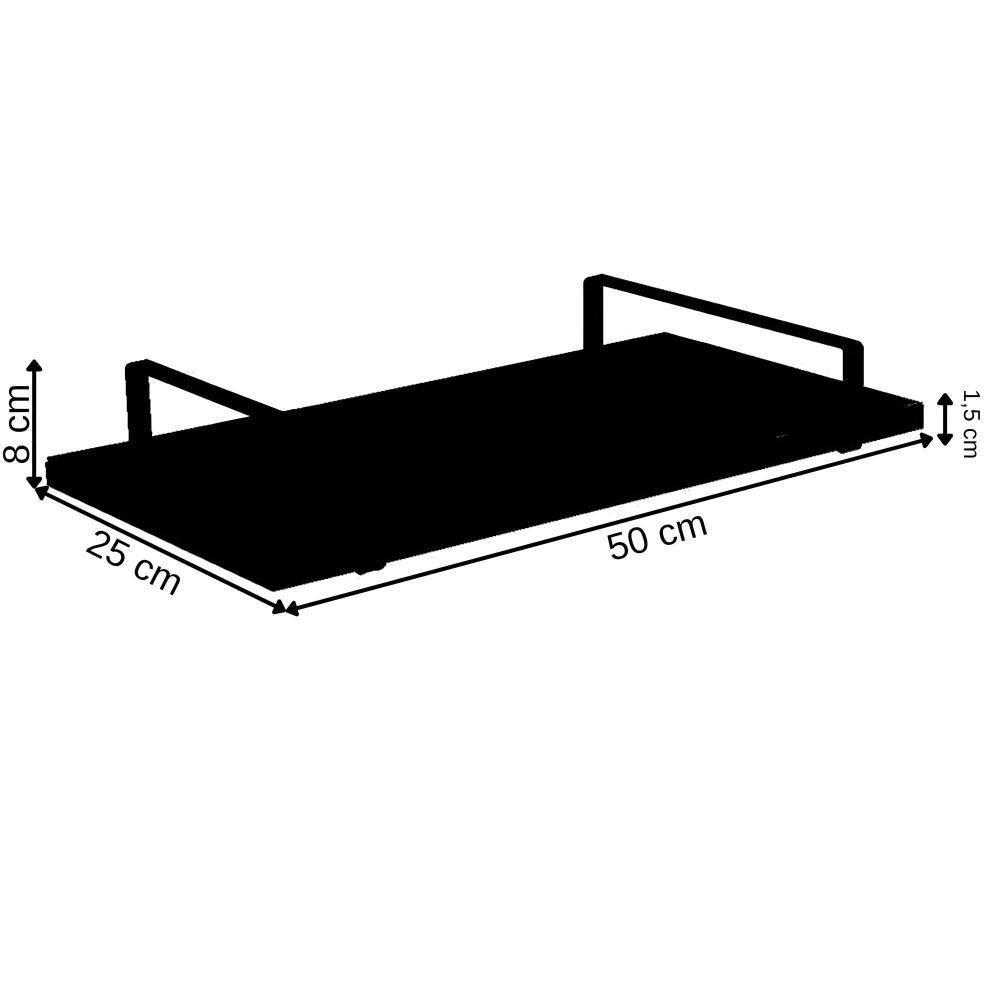 Bandeja Decorativa Branca Com Borda Infinita Alça Cobre - 3