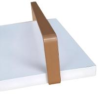 Bandeja Decorativa Branca Com Borda Infinita Alça Cobre - 6