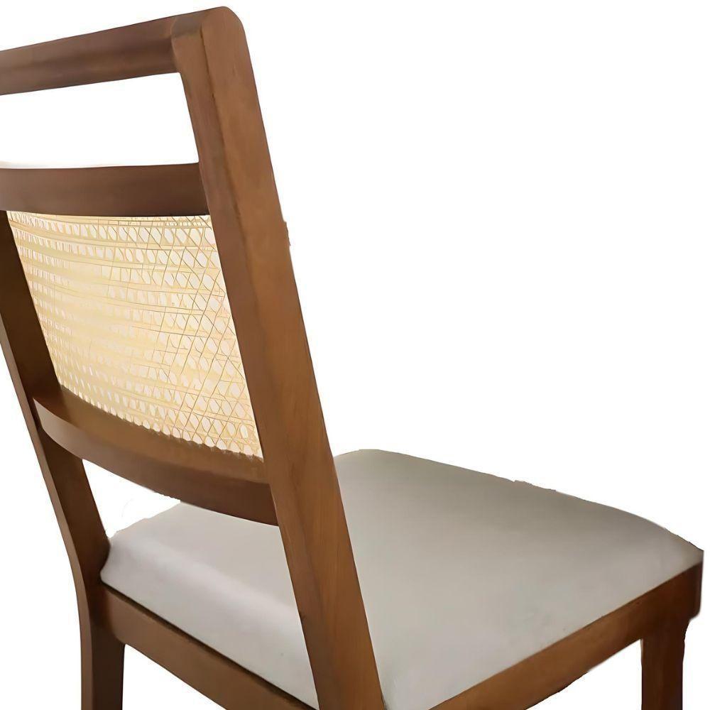 Conjunto Sala De Jantar Luna Off White 2 M Com 6 Cadeiras Em Madeira - 9