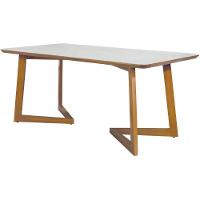 Conjunto Sala De Jantar Luna Off White 2 M Com 6 Cadeiras Em Madeira