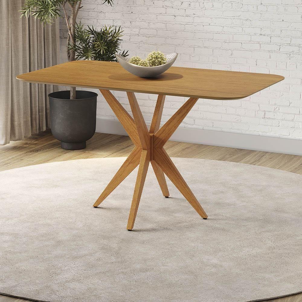 Mesa De Jantar Simpatia Retangular Jcm Movelaria Cinamomo 1,20m - 2