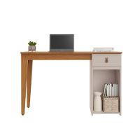 Mesa Escrivaninha Helô Com 1 Porta 1 Gaveta Jcm Cinamono Off White - 4