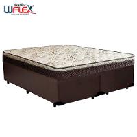 Cama Box Queen Bipartido Sintético + Colchão Elegance Ortopédico Espuma D33 Extra Firme 158x198x63 Marrom - 6