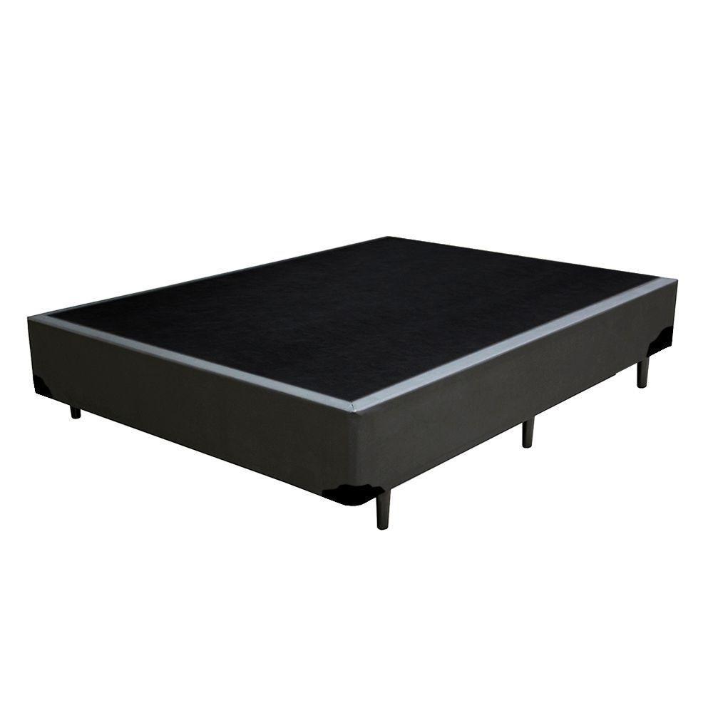 Cama Box Blindado Viúva King Design Sintético Cinza 128x188x40 - 2
