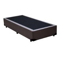 Cama Box Blindado Solteiro King Design Sintético Marrom 88x188x40 - 1