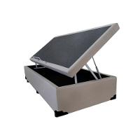 Cama Box Baú Solteiro King Design Sintético Bege 88x188x41 - 2