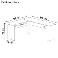 Mesa Escrivaninha 1 Gaveta E Estante 10 Nichos Branco Arly Branco - 2