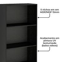 Mesa Gamer 1 Gaveta E Estante Livreiro Preto Vermelho Arly Preto Vermelho - 6
