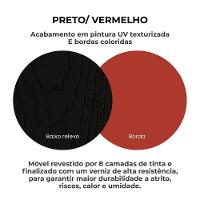 Mesa Gamer 1 Gaveta E Estante Livreiro Preto Vermelho Arly Preto Vermelho - 9