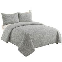 Kit Cobre Leito Colcha Queen Boutik Dupla Face - Estampa 46 - 100% Poliéster - 1