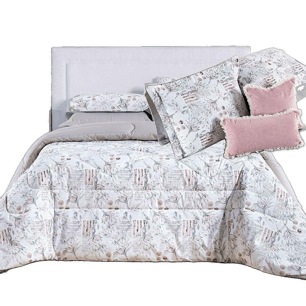Kit Coordenado Edredom E Cobre Leito Sensuale King Protea 4 Peças - 80% Algodão, 20% Poliéster - 1