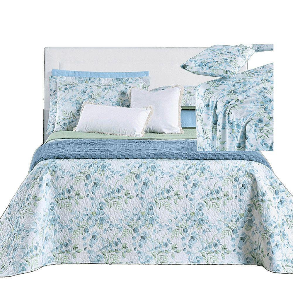 Kit Coordenado Cobre Leito E Lençol Sensuale Queen Forest 7 Peças - 80% Algodão, 20% Poliéster - 1