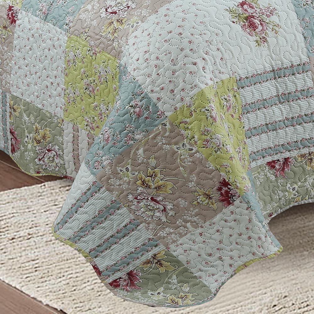 Kit Cobre Leito Colcha King Boutik Dupla Face - Maite - 100% Poliéster - 4