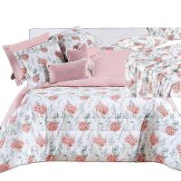 Kit Coordenado Edredom, Cobre Leito E Lençol Sensuale Super King Hortência 8 Peças - 80% Algodão, 20% Poliéster - 1