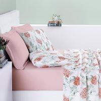 Kit Coordenado Cobre Leito E Lençol Sensuale King Hortência 7 Peças - 80% Algodão, 20% Poliéster - 5