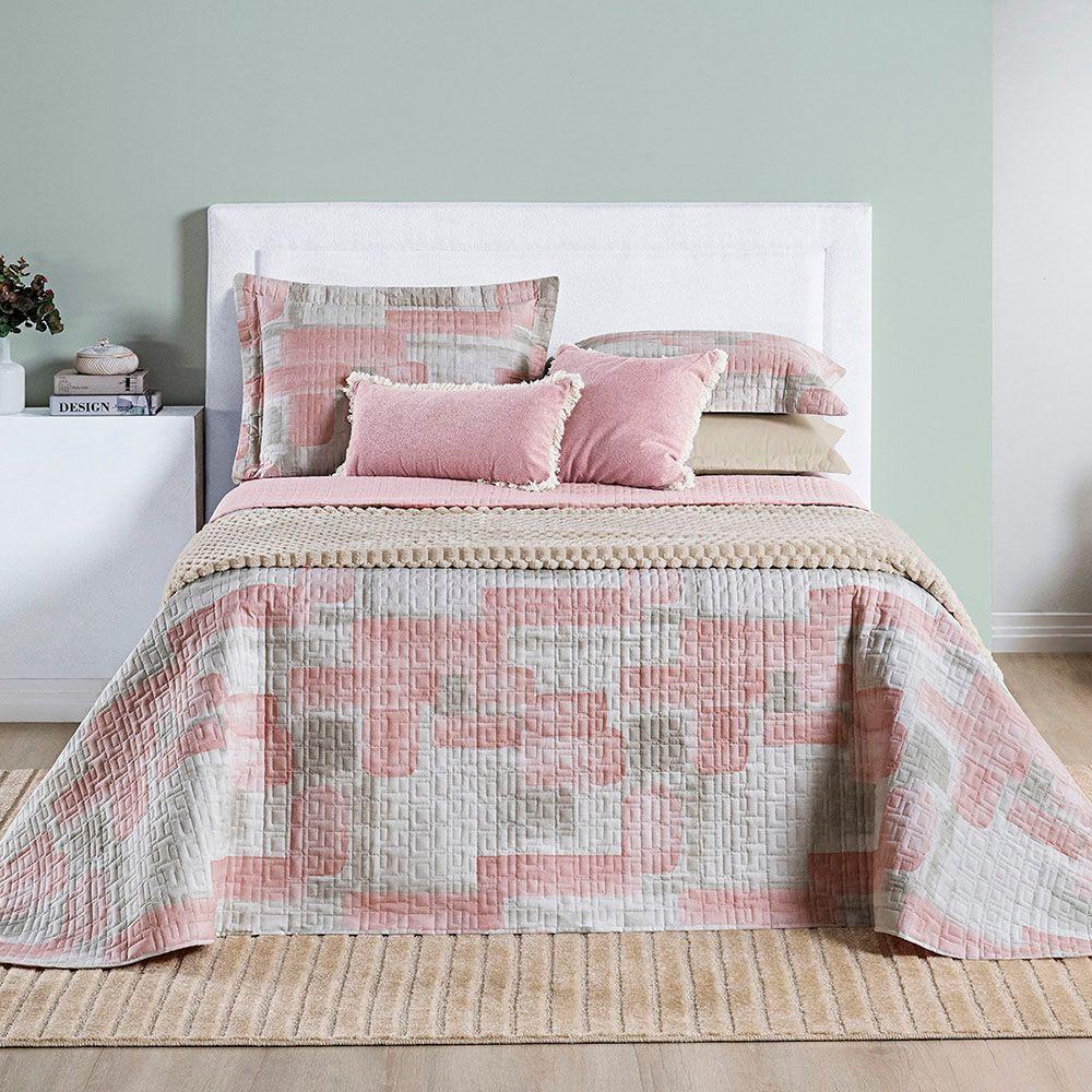 Kit Coordenado Edredom, Cobre Leito E Lençol Sensuale Super King Quadri 8 Peças - 80% Algodão, 20% Poliéster - 4