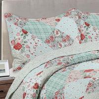 Kit Cobre Leito Colcha King Boutik Dupla Face - Brenda - 100% Poliéster - 3