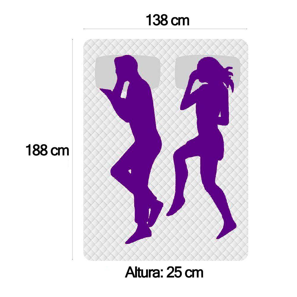 Cama Box Baú Casal Sintético + Colchão De Molas Ensacadas Portobel Ipanema - 138x188x66cm Cinza - 4