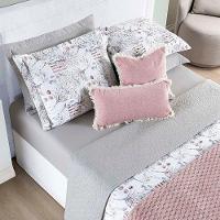 Kit Coordenado Edredom, Cobre Leito E Lençol Sensuale King Protea 8 Peças - 80% Algodão, 20% Poliéster - 2