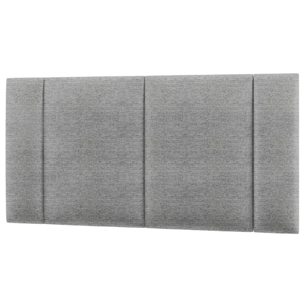 Cabeceira Modulada Casal 140 Cm Com Led Linho Cinza Milani Store Cinza - 1