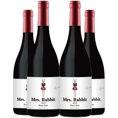 Vinho Tinto Mrs. Rabbit Pinot Noir 750ml Kit 4 Garrafas