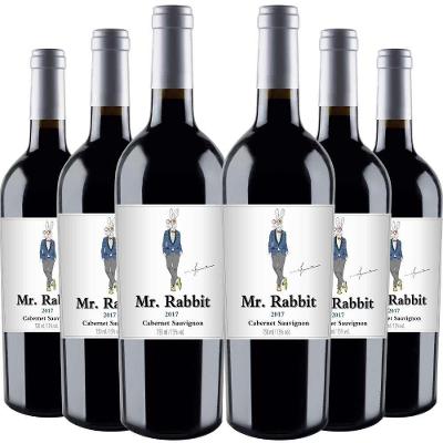 Kit 6 Garrafas Vinho Tinto Mr. Rabbit Cabernet Sauvignon 750ml