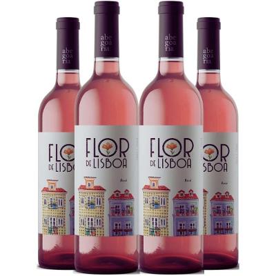 Vinho Rose Flor De Lisboa 750ml Kit 4 Garrafas