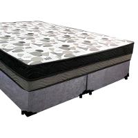 Cama Box Casal Suede Bipartido + Colchão Ortobom Iso Dupla Face 138x188x60 Cinza - 7