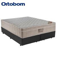Cama Box King Bipartido Sintético + Colchão Ortobom Airtech Molas Ensacadas 193x203x65 Cinza - 5