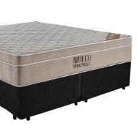 Cama Box Casal Suede Bipartido + Colchão Ortobom Airtech Molas Ensacadas 138x188x65 Preto - 5