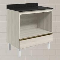 Balcao Nicho Forno 80cm Mdf Kali 16406 Bianco Toq Bianco Toq Nicioli Bianco Toq Bianco Toq - 2