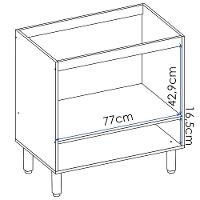 Balcao Nicho Forno 80cm Mdf Kali 16406 Bianco Toq Bianco Toq Nicioli Bianco Toq Bianco Toq