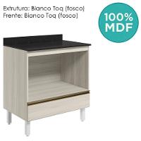 Balcao Nicho Forno 80cm Mdf Kali 16406 Bianco Toq Bianco Toq Nicioli Bianco Toq Bianco Toq - 5