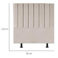 Cabeceira Cama Box Solteiro 100 Cm Sophia Carla Suede bege - 3