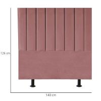 Cabeceira Estofada Cama Box Casal 140 Cm Carla Suede rosê - 2