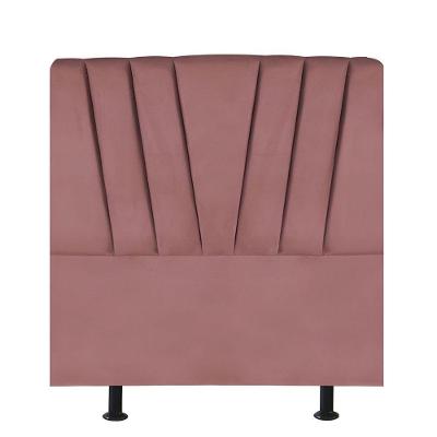 Cabeceira Estofada De Cama Casal Box 140 Cm Louise Suede rosé