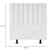 Cabeceira Estofada Cama Solteiro 90 Cm Lívia Corino E Frame branco - 3